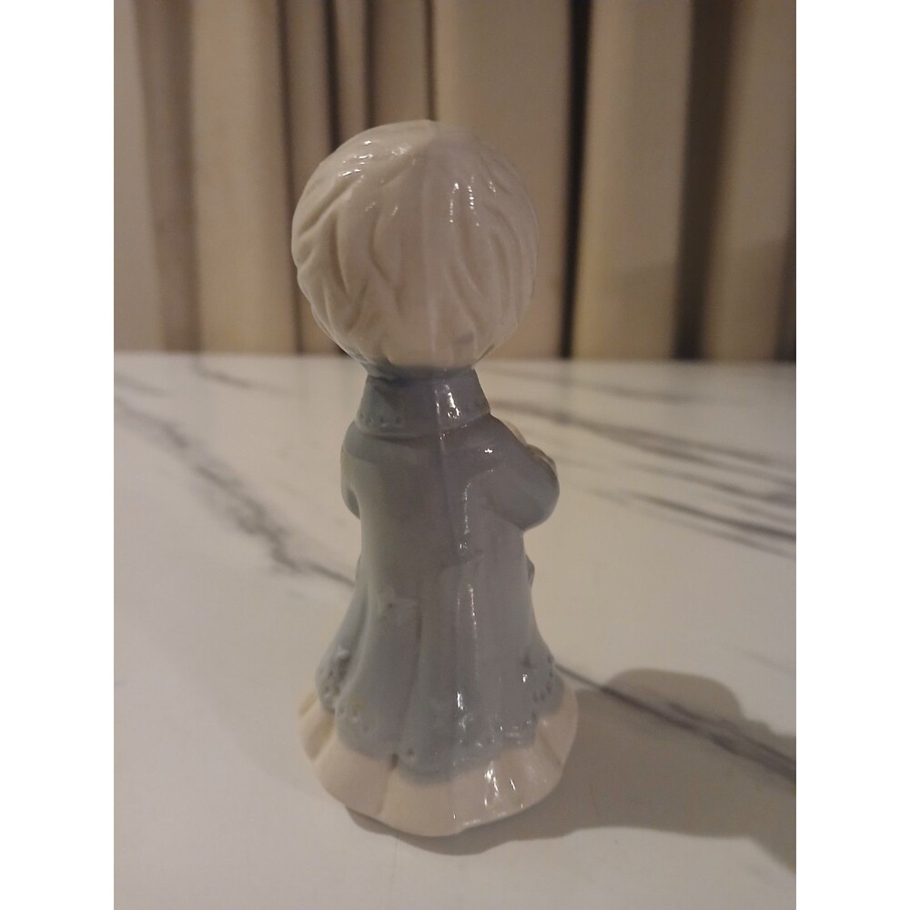 Vintage Ceramic Caroling Boy | Small Candleholders | Porcelain Holiday Decor - Picture 3 of 6
